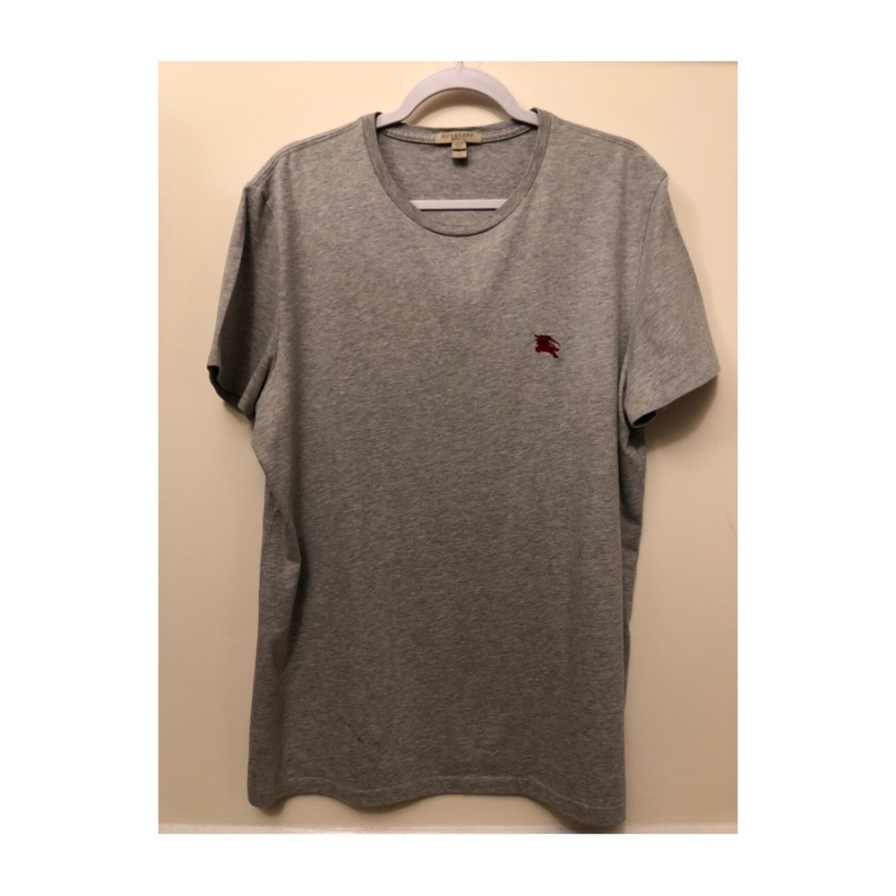 Grey Burberry shirt with red emblem